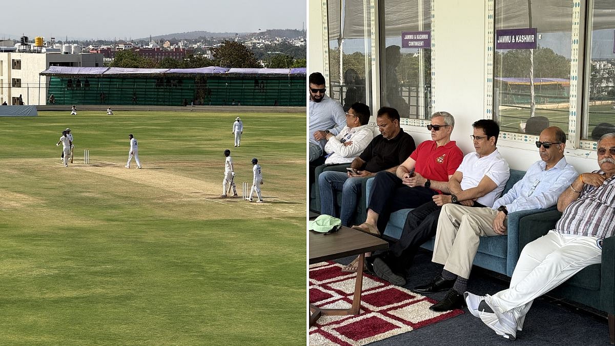J&K CM Omar Abdullah Watches As J&K Extend Massive Lead Against Karnataka In Ranji Trophy Final In Hubbali 