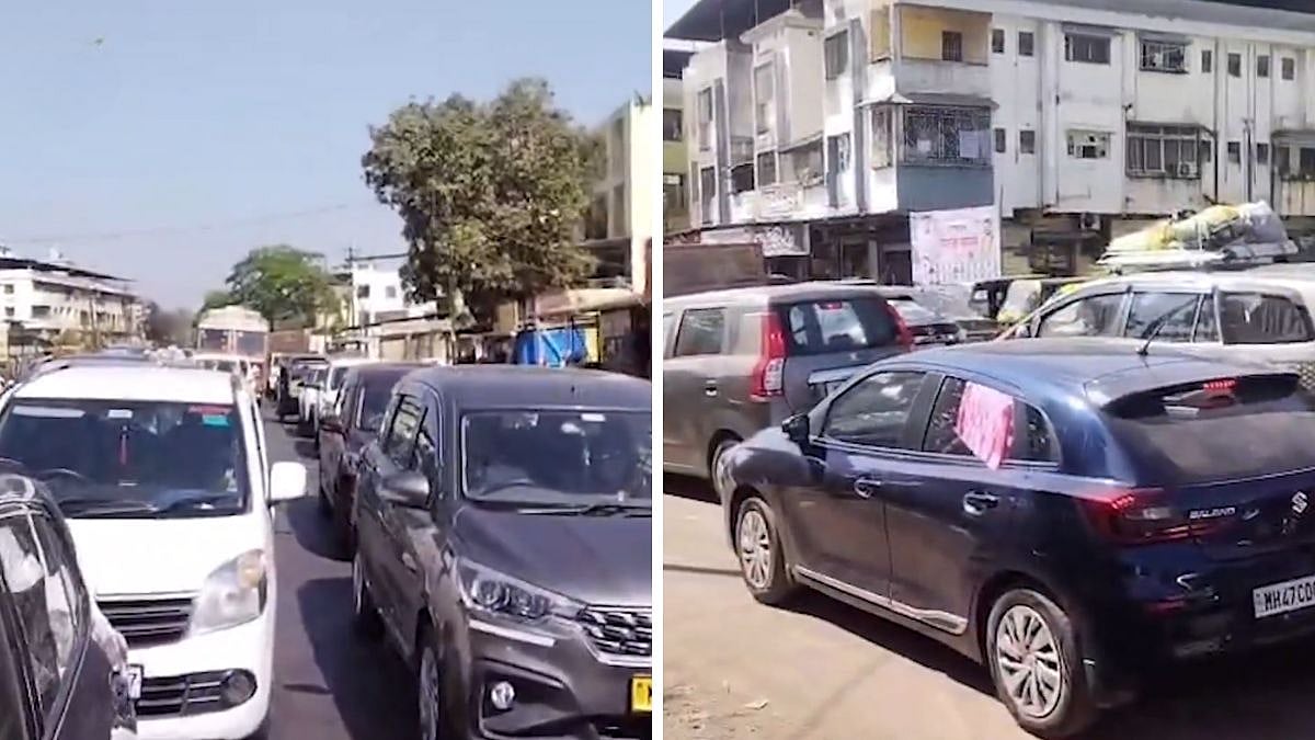 Traffic Jam On Mumbai-Goa Highway: 3 KM Long Queue Of Vehicles Spotted Near Mangaon & Indapur As Konkanis Rush To Village For Holi - VIDEO 