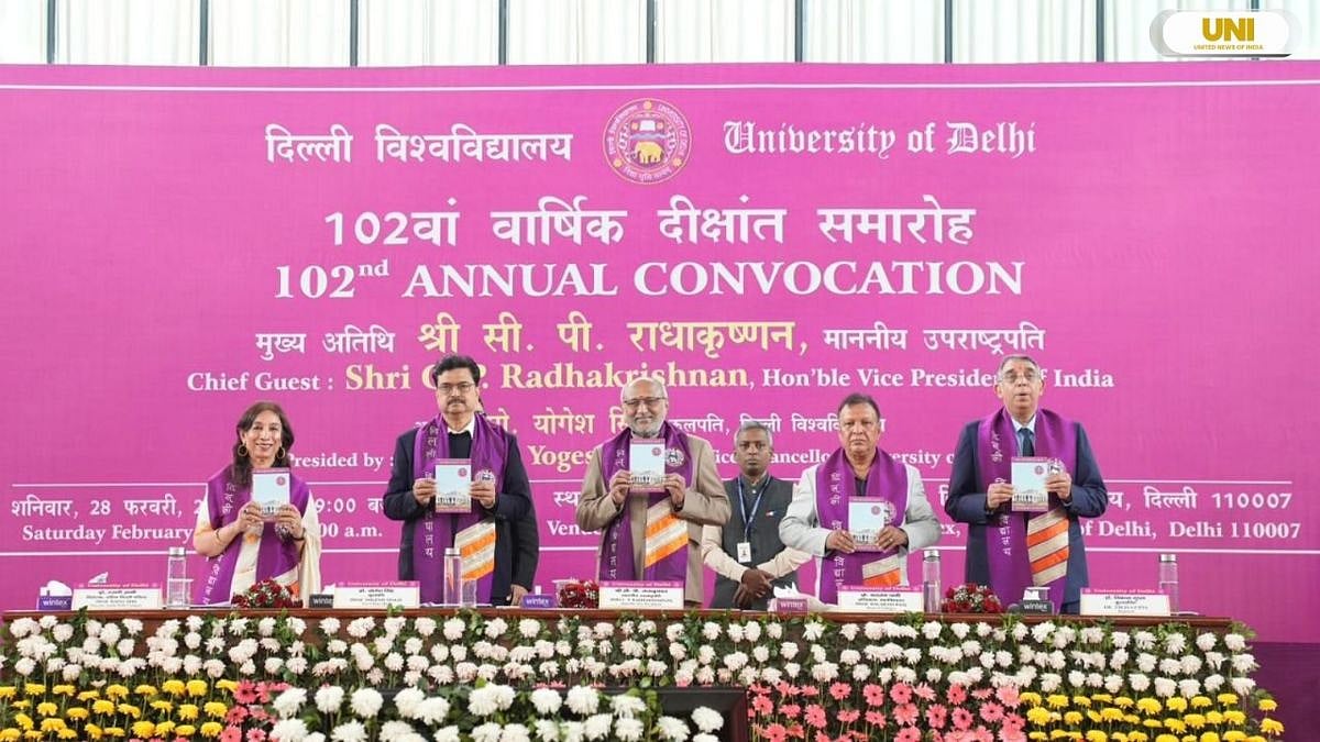 Delhi: Vice President C P Radhakrishnan Calls Graduates 'Architects Of Viksit Bharat' At DU Convocation 