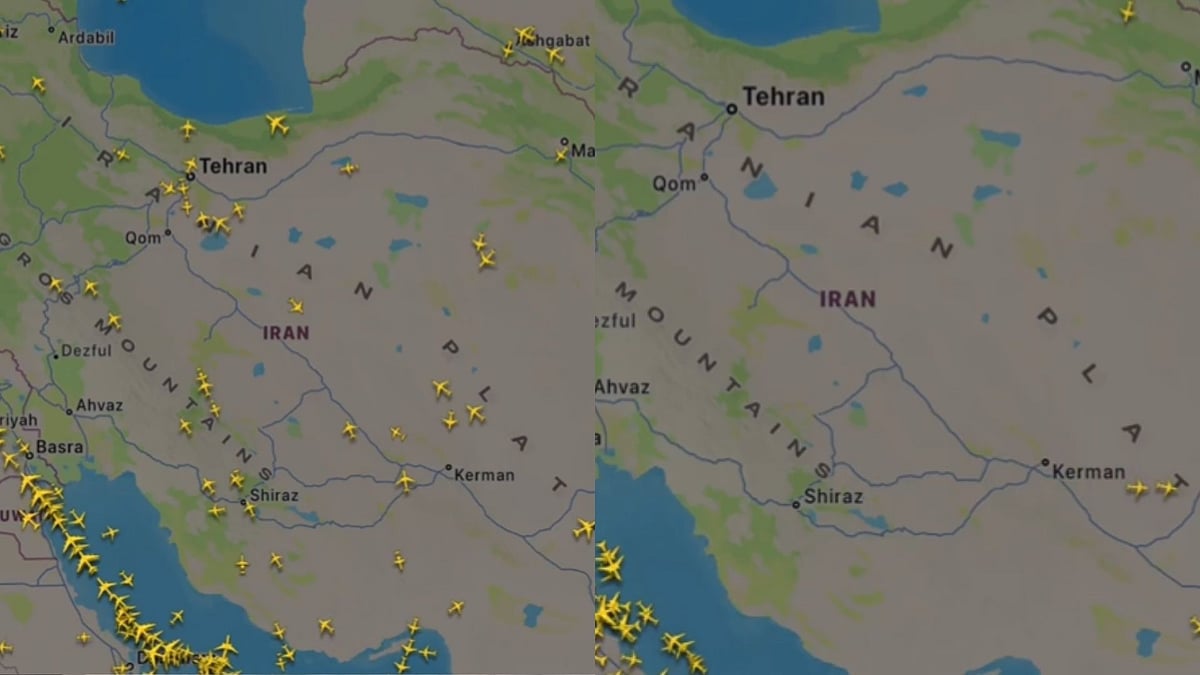 Operation Shield Of Judah: Video Shows Iranian Airspace Emptying Within Minutes After US-Israel Launch Strikes On Tehran - WATCH 