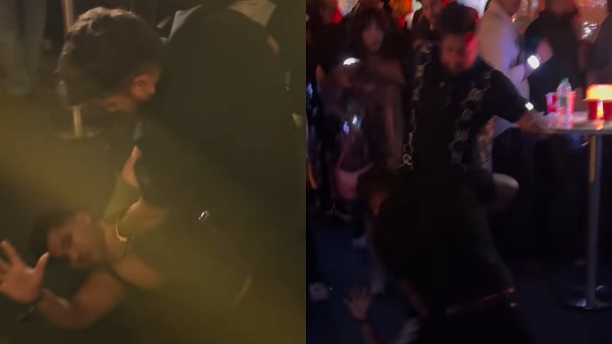 Karan Aujla Delhi Concert: Major Fight Breaks Out At VVIP Lounge, Viral Video Shows People Kicking & Punching Man
