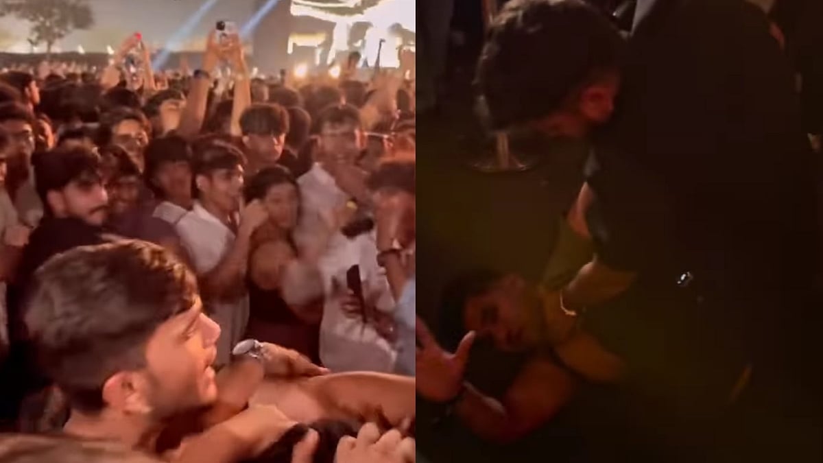 Watch! Brutal Fight Breaks Out Between Fans Attending Karan Aujla Delhi Concert - Multiple Brawl Videos Go Viral 