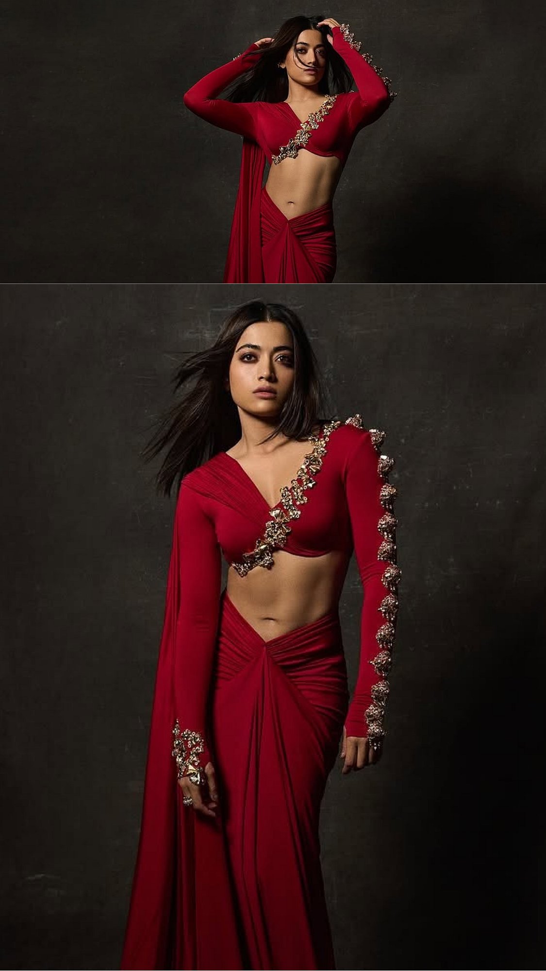 Rashmika Mandanna's Red Hot Look Sets The Internet Ablaze- Pictures 