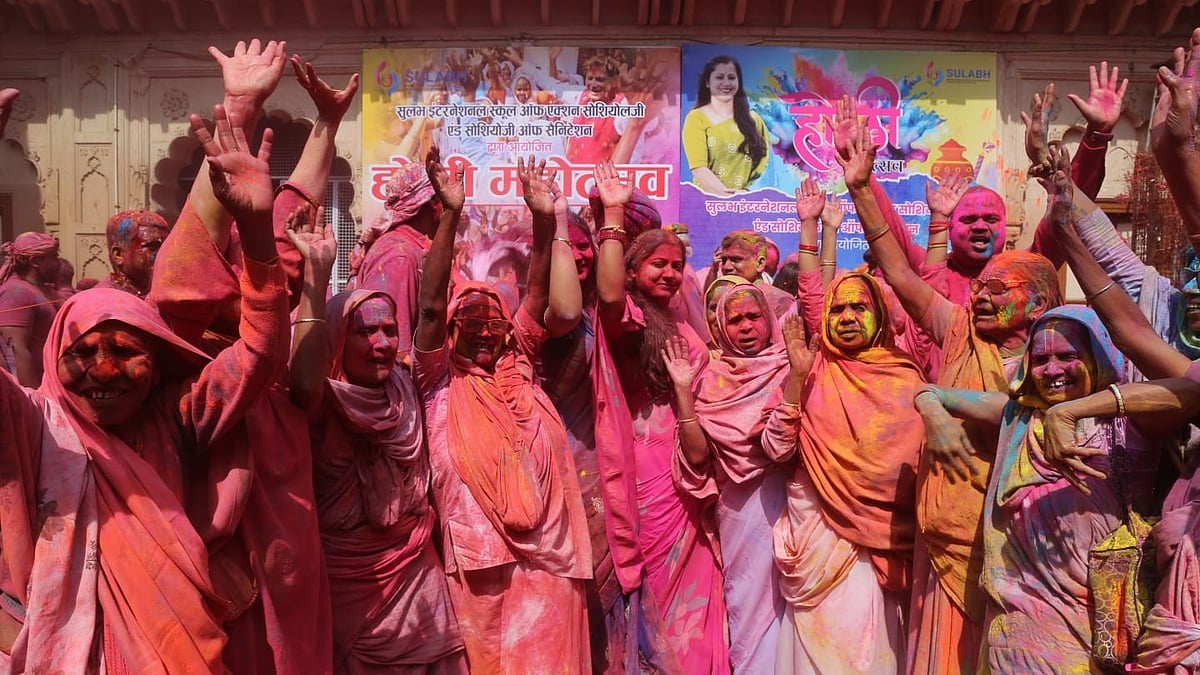 Colours Of Change As Vrindavan Widows Mark Holi At Gopinath Temple 