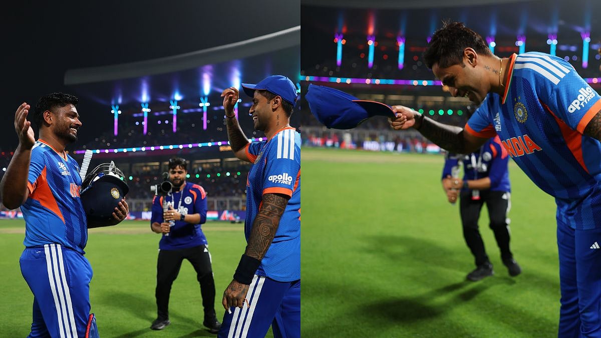 VIDEO: Suryakumar Yadav Bows Down To Sanju Samson After Eden Gardens Epic, Days After 'Mocking' His Comeback In Press Conference 
