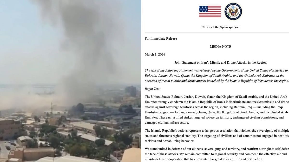 US, 6 Arab Nations Issue Joint Statement Condemning Iran’s 'Reckless' Missile Strikes Across West Asia, Warns Dangerous Escalation