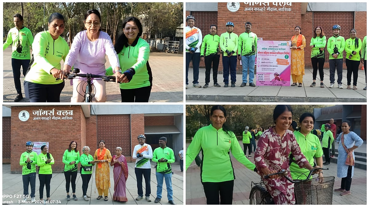 Nashik Cyclist Foundation Organises Free Bicycle Training Camp For Women Ahead Of Women’s Day