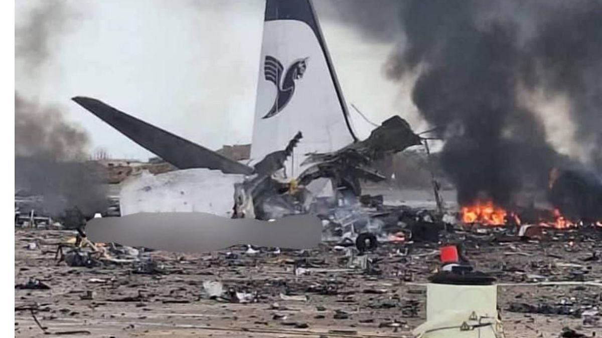 US-Iran-Israel War: Parked Iran Air Passenger Plane Aircraft Destroyed At Bushehr Airport - VIDEO 