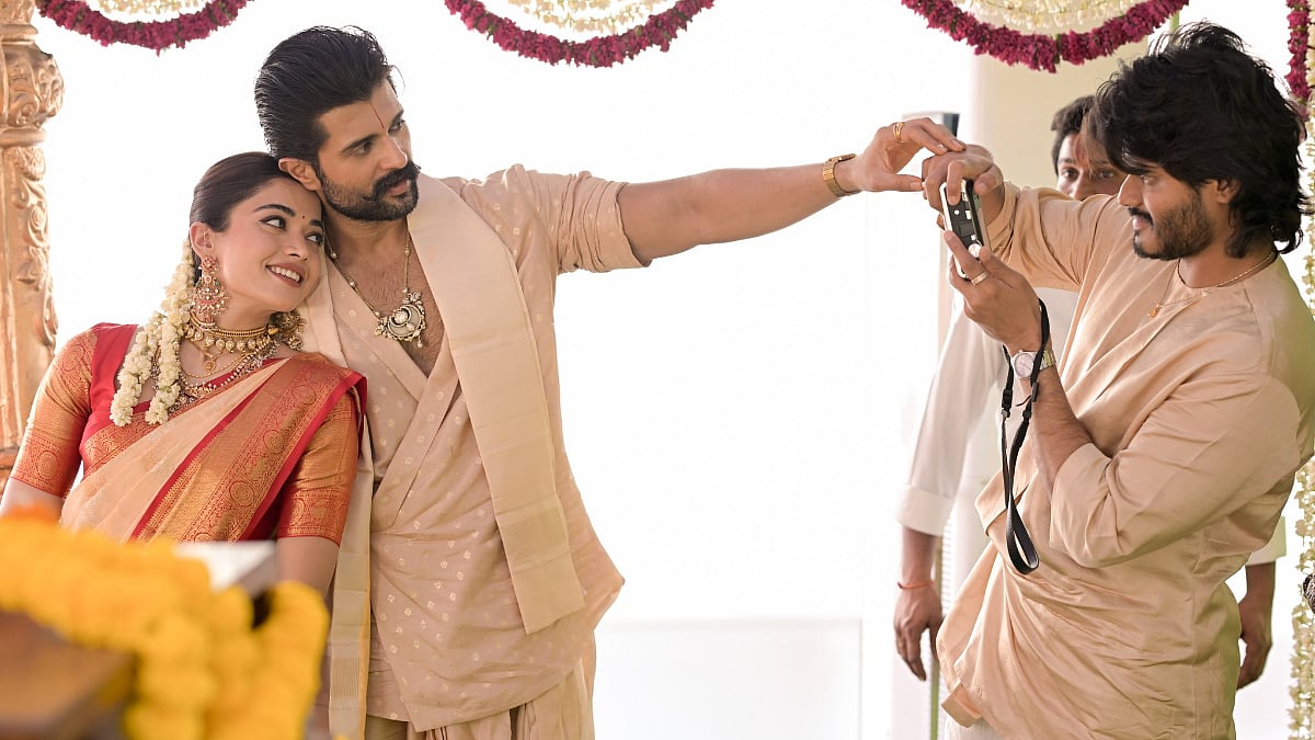 Rashmika Mandanna Leans On Vijay Deverakonda After Satyanarayana Puja At His Hometown, Captured By Anand Deverakonda 