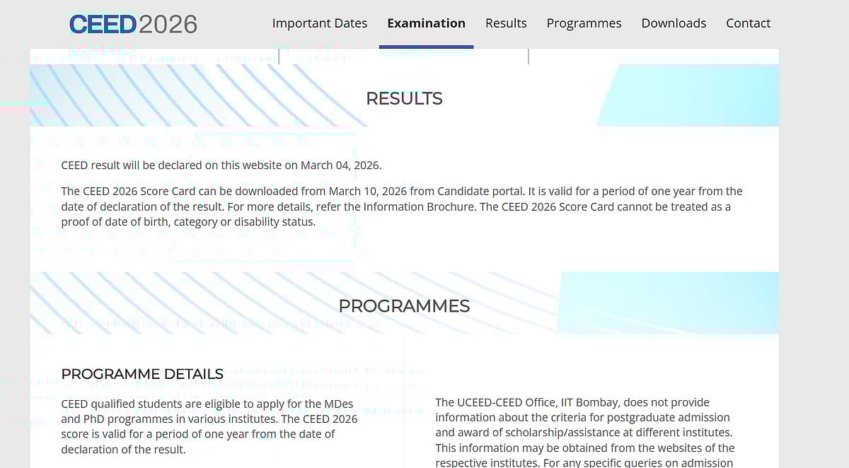 CEED 2026 Result For M.Des To Be Declared On Tomorrow; Scorecards Available From March 10 