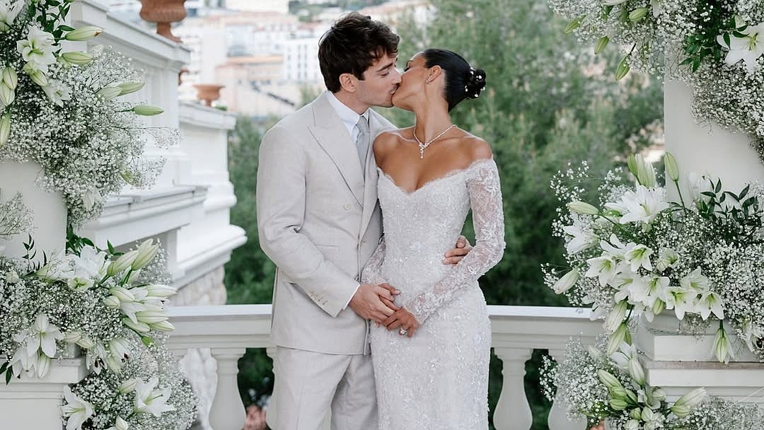 F1 Star Charles Leclerc Officially Marries Alexandra Saint-Mleux In Dreamy Monaco Wedding – Watch 