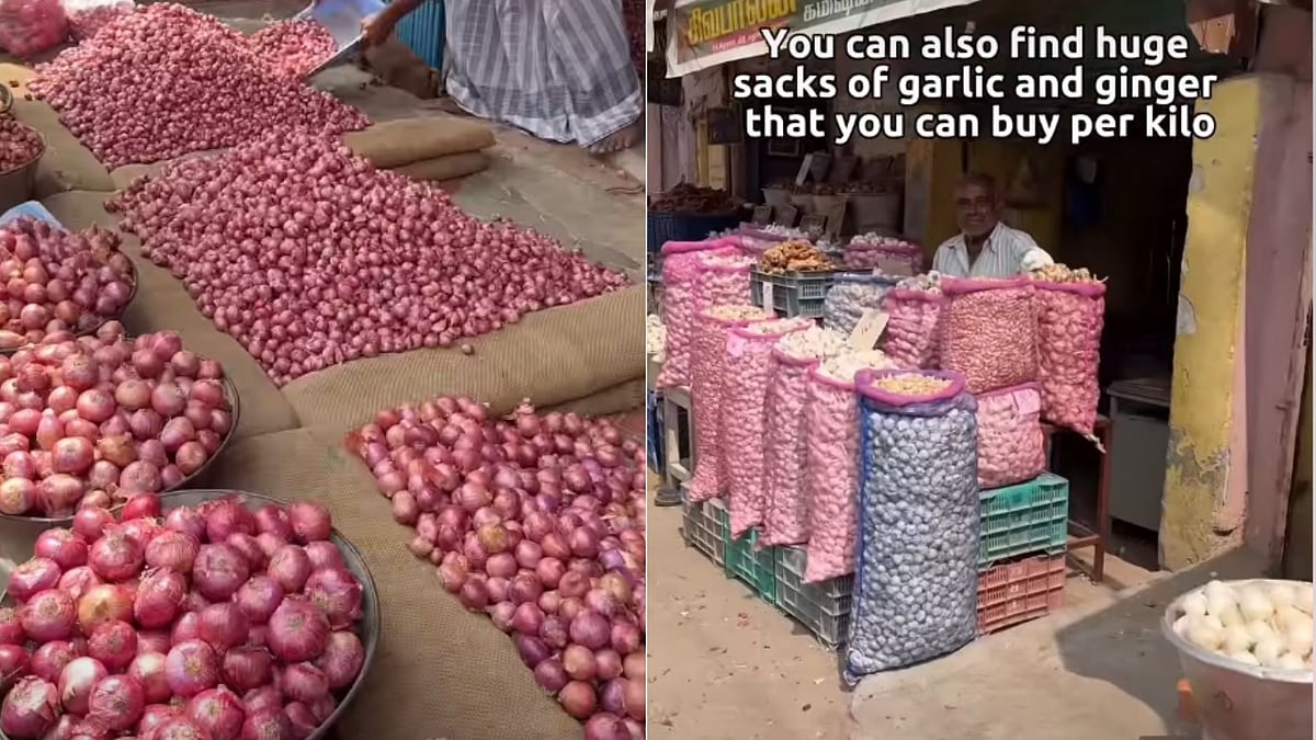 Video: Madurai’s Unique Onion Market Goes Viral After Travel Vlogger Showcases Colourful Street 