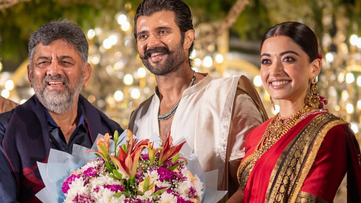 Karnataka Deputy CM D K Shivakumar Attends Vijay Deverakonda-Rashmika Mandanna's Hyderabad Reception: 'Wishing Them Lifetime Of Happiness' 