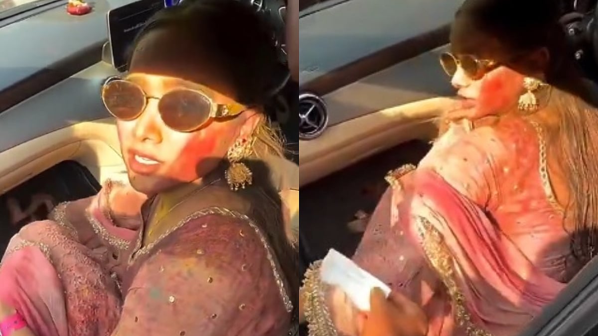 '2000 Kar Denge': The 50's Manisha Rani’s Viral Holi Moment; Beggar Shares Google Pay Details On Camera - Watch Video 