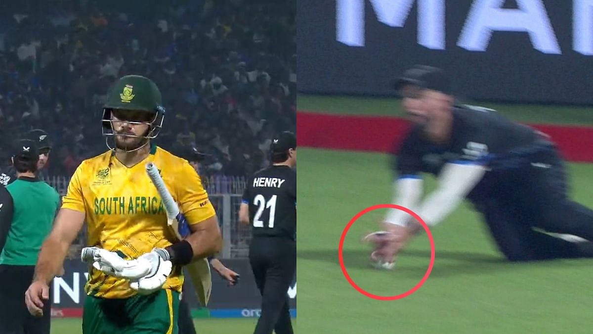 ICC T20 WC26: Daryl Mitchell Takes Controversial Catch To Dismiss Aiden Markram In SA VS NZ Semi-Final | VIDEO
