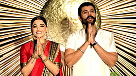 Vijay Deverakonda and Rashmika Mandanna visit Telangana village to support 180 government school students
