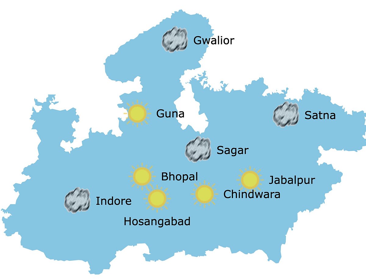 Weather in Madhya Pradesh at 10 am