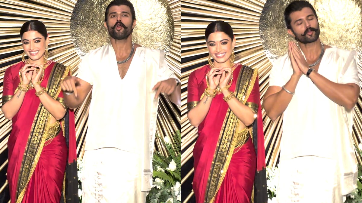 'We Hope To Go Underground Quietly': Vijay Deverakonda Jokes With Paps At Wedding Reception, Rashmika Mandanna In Splits- VIDEO 