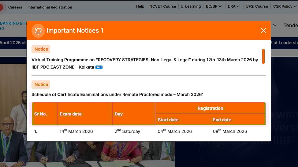 IIBF Opens CAIIB 2026 Registration For May–June Cycle At iibf.org.in; Apply Till March 24 With Late Fee 