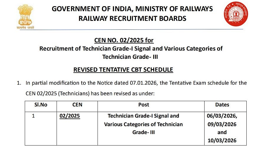 Railway Recruitment Board To Conduct RRB Technician Exam 2026 Tomorrow: CBT To Be Held In Three Shifts; Check Shift Timings, What To Carry And What Not To Carry 
