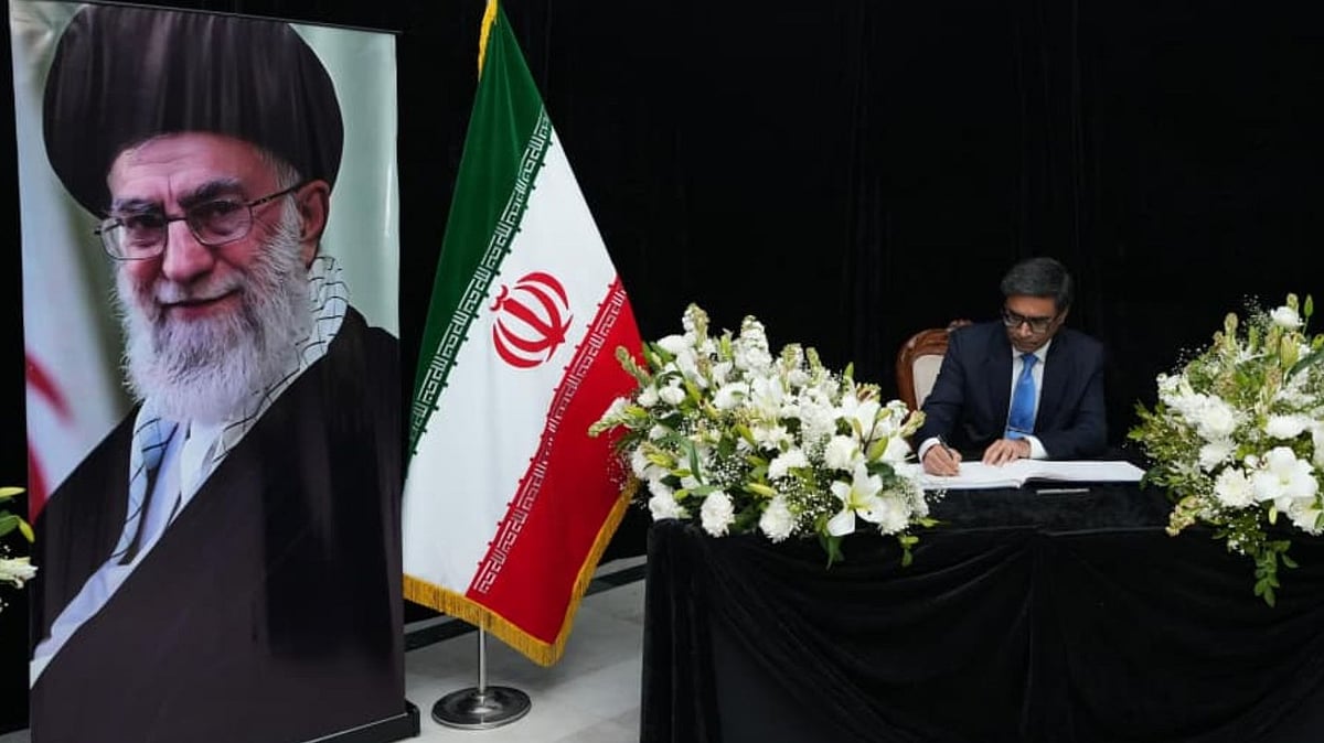 US-Iran-Israel War: Foreign Secretary Vikram Misri Signs Condolence Book After Khamenei's Death At Embassy Of Iran