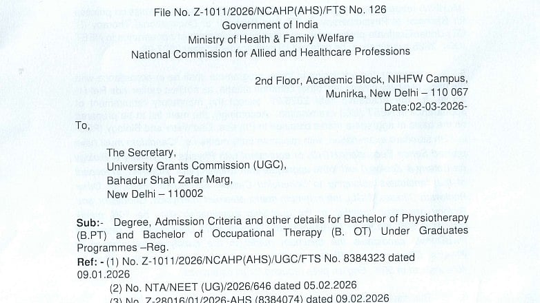 NEET-UG 2026 Requirement For Physiotherapy And Occupational Therapy Courses Postponed Until 2027–28 Due To Logistical Challenges; Check Official Notification Here 