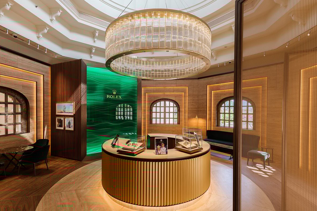 The stunning Rolex boutique at the Oberoi Udaivilas, Udaipur