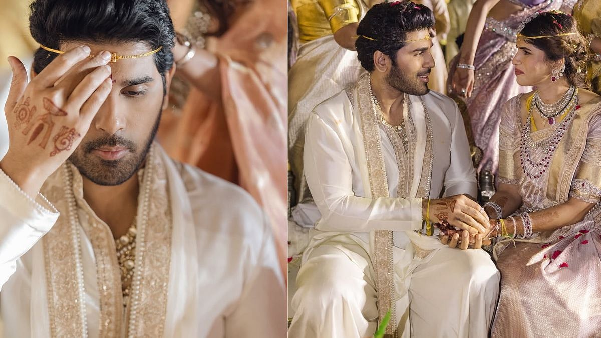 Allu Sirish’s Wedding Mehndi : Shanku-Chakram Design Symbolising Lord Vishnu