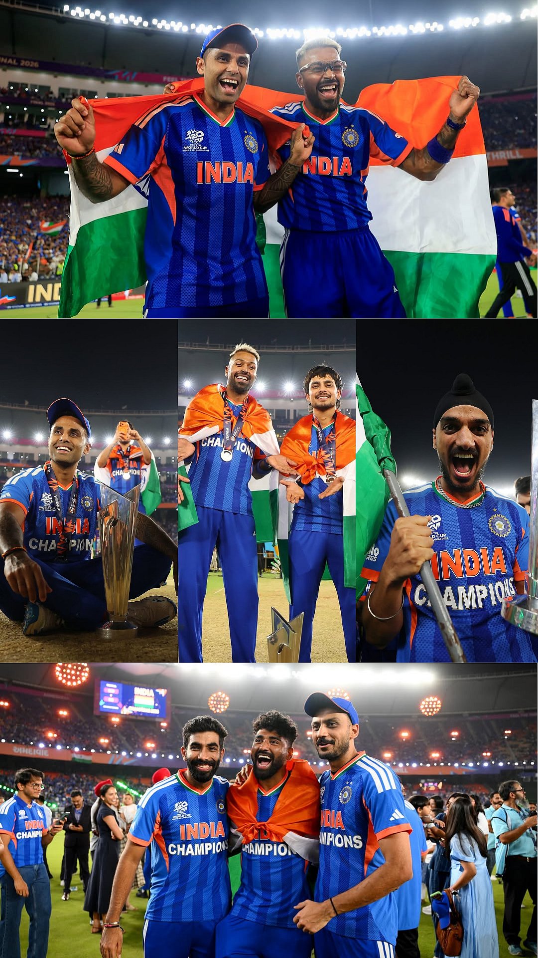 Team India's 'Aura Farming' Moments Post T-20 Title Win: Hardik Pandya, Ishan Kishan Recreates Signature Pose, Arshdeep Singh Turns Up The Heat