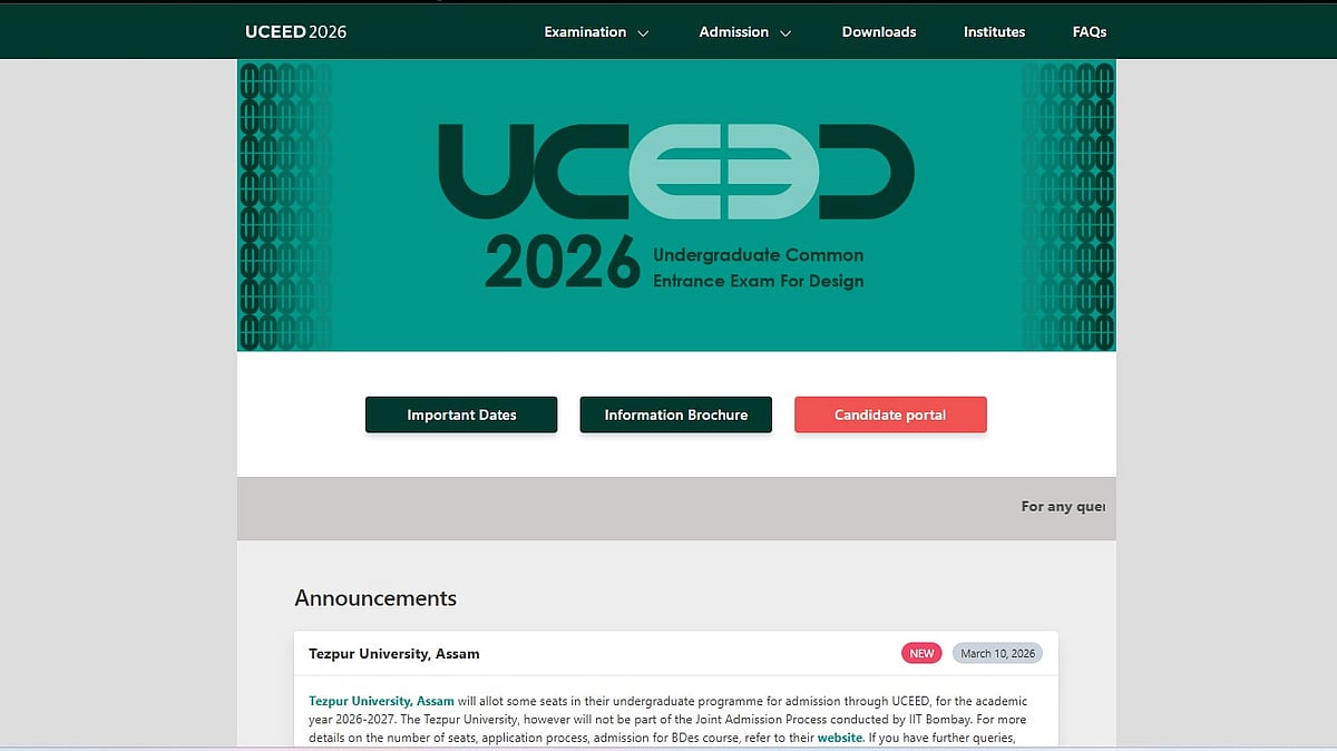 UCEED, CEED 2026 Scorecard Link Active At uceed.iitb.ac.in; Download Scorecards Before July 31