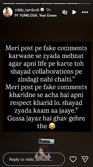 Nikki Tamboli's cryptic post