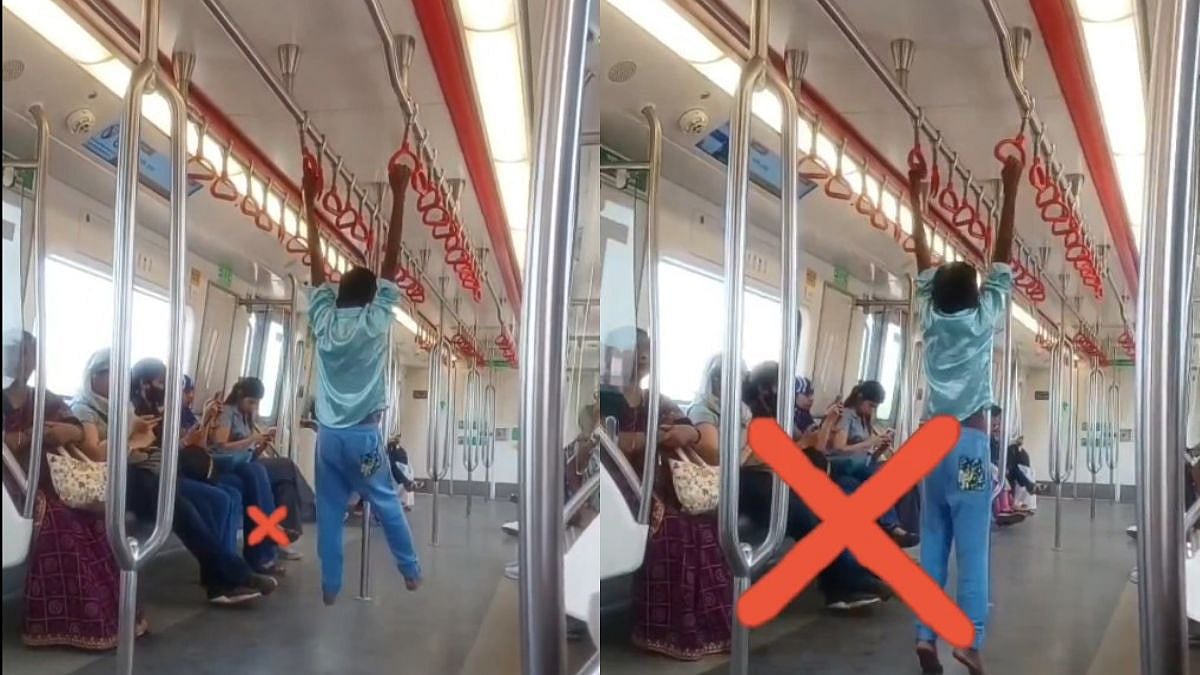 Mumbai: Child Performs Dangerous Stunts Inside Metro Coach, Authorities Urge Parents To Ensure Safety