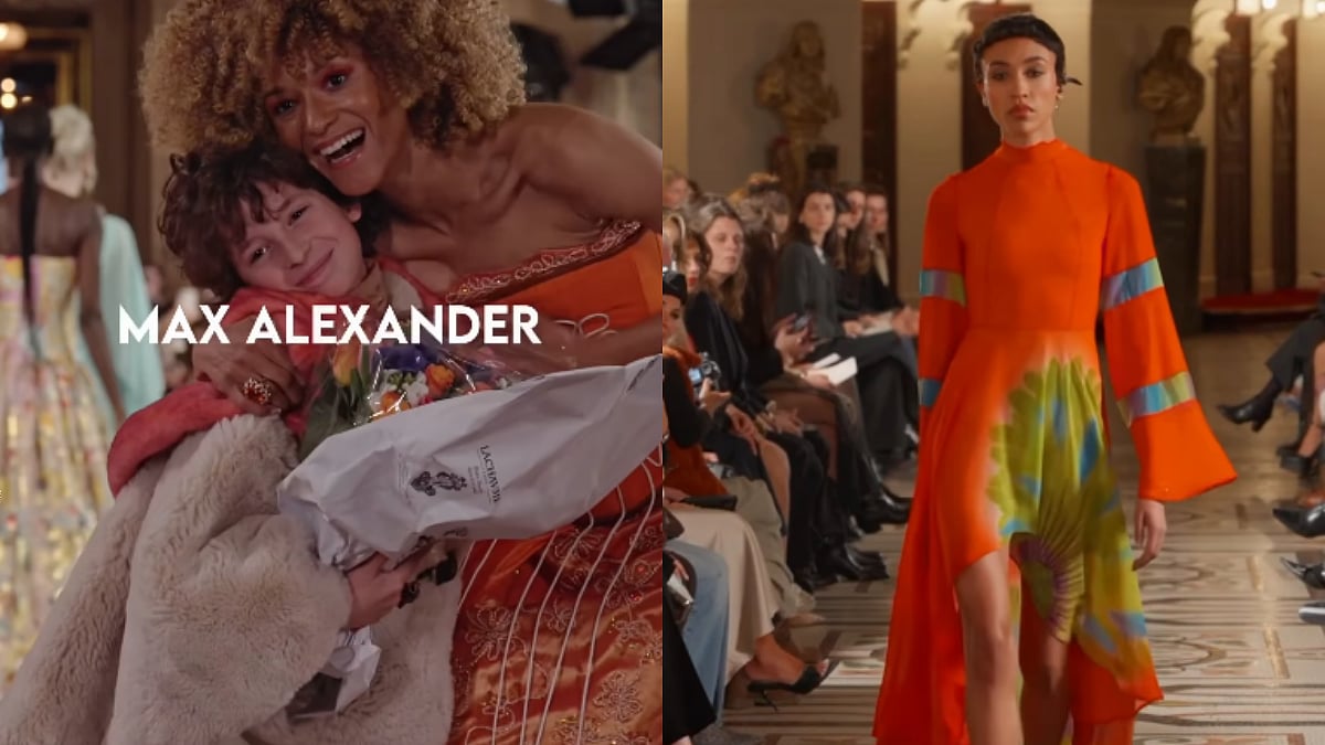 Indian Saree Gets Upcycled Into Evening Dress At Paris Fashion Week; Meet The 10-Year-Old Designer, Max Alexander, Behind It | Instagram @couture.to.the.max