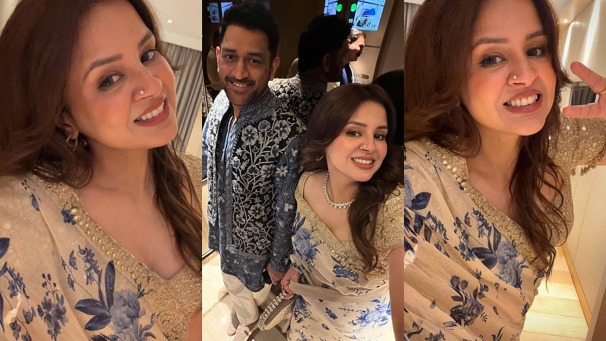 MS Dhoni Poses With Wife Sakshi Singh In Ethnic Looks: 'Thala's Soulmate For A Reason,' Says Fans