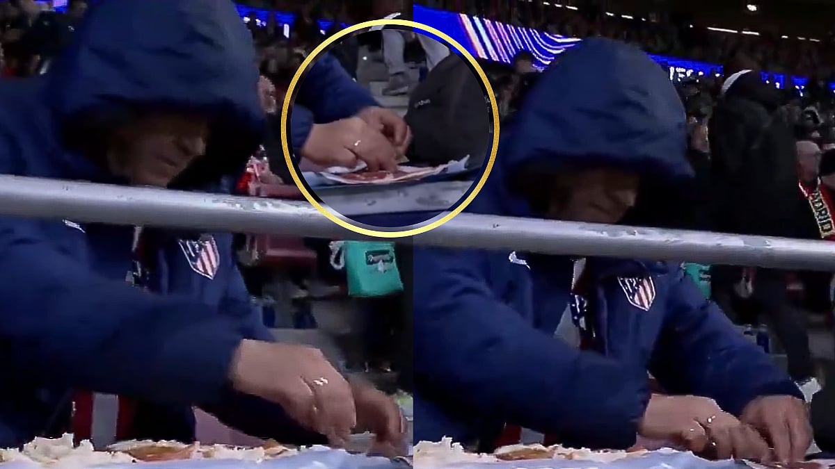 Hilarious Scenes! Fan Goes Viral For Making Sandwiches During Atletico Madrid vs Tottenham UEFA Champions League Match; Video