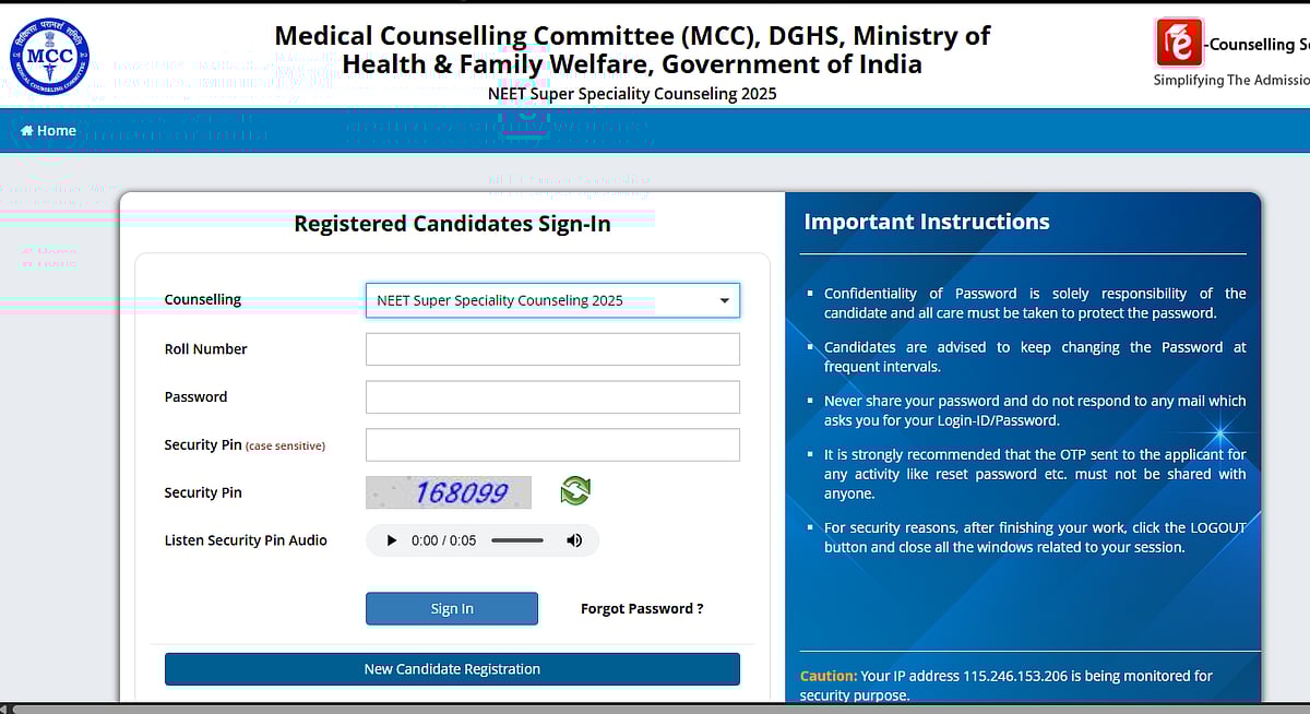 NEET SS Round 1 Counselling 2026 Registration Underway At mcc.nic.in; Check Counselling Schedule And Steps To Apply