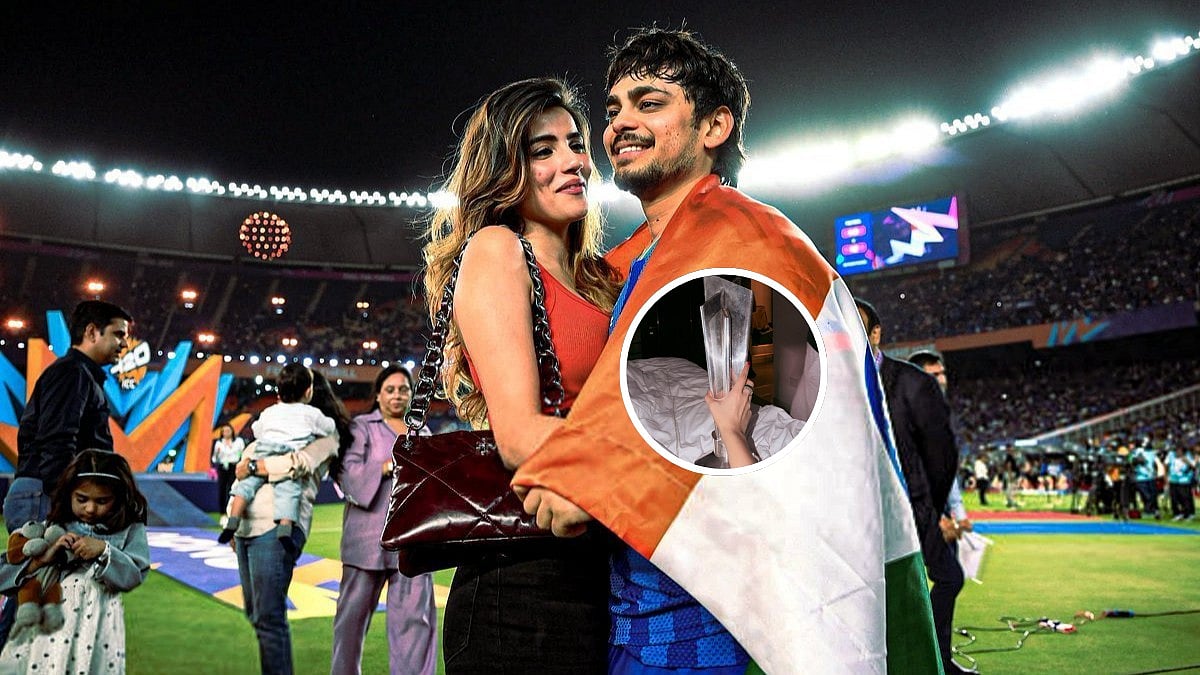 Ishan Kishan's Girlfriend Aditi Hundia Poses With Team India's World Cup Trophy In Bed: Check Out