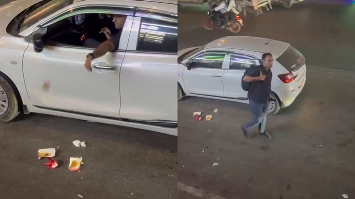 'Tere Baap Ka Ghar Nahi Hai...': Man Tosses Burger Wrapper From Car Outside Delhi Metro Station, Heated Confrontation Goes Viral