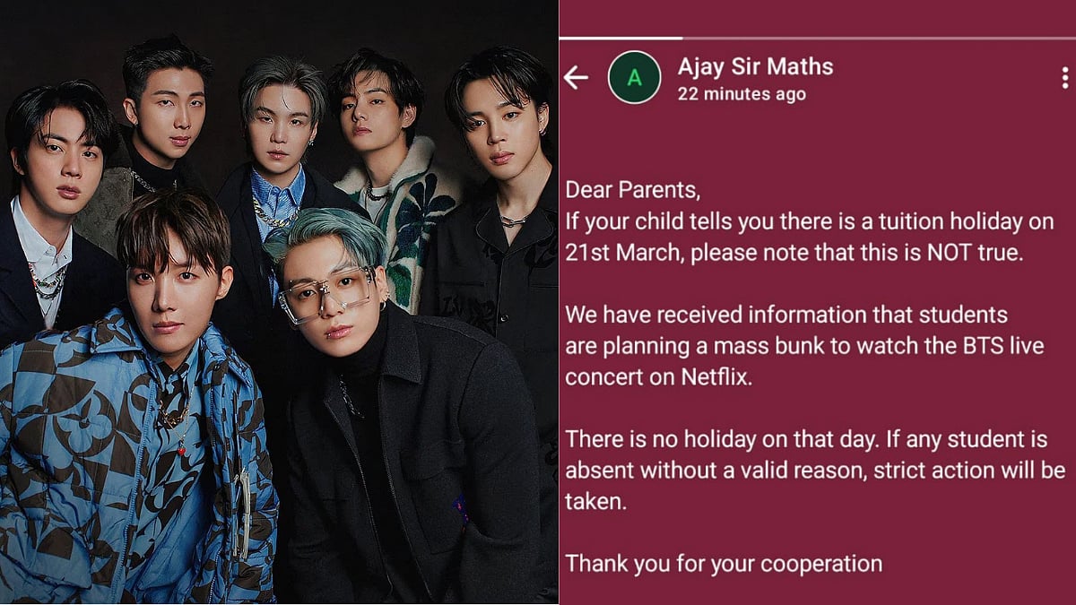 No Holiday For BTS Live Concert: Teacher Warns Parents As Students Allegedly Plan Mass Bunk To Watch BTS Comeback Livestream In Viral Post