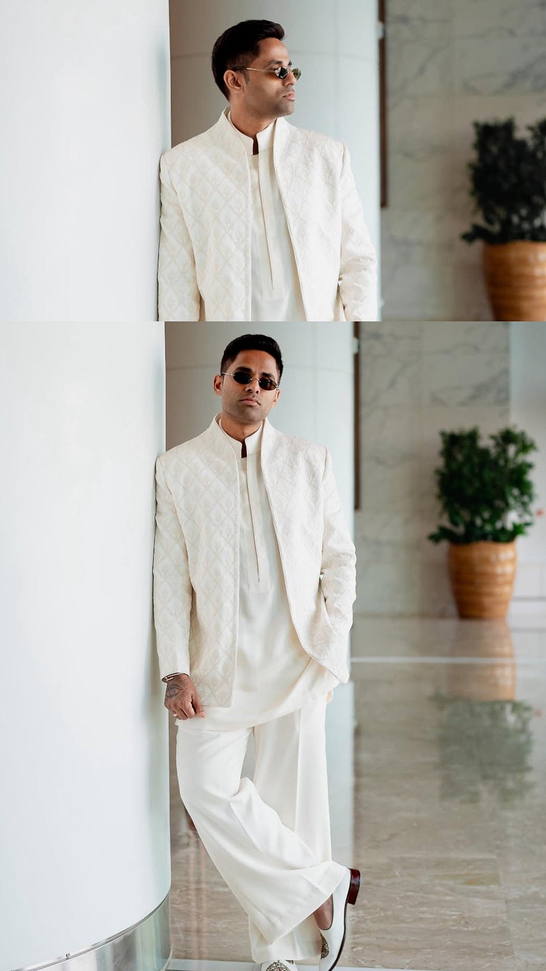 Suryakumar Yadav Impresses Fans In Off-White Manish Malhotra Sherwani, Luxurious Gold Watch: Check Out