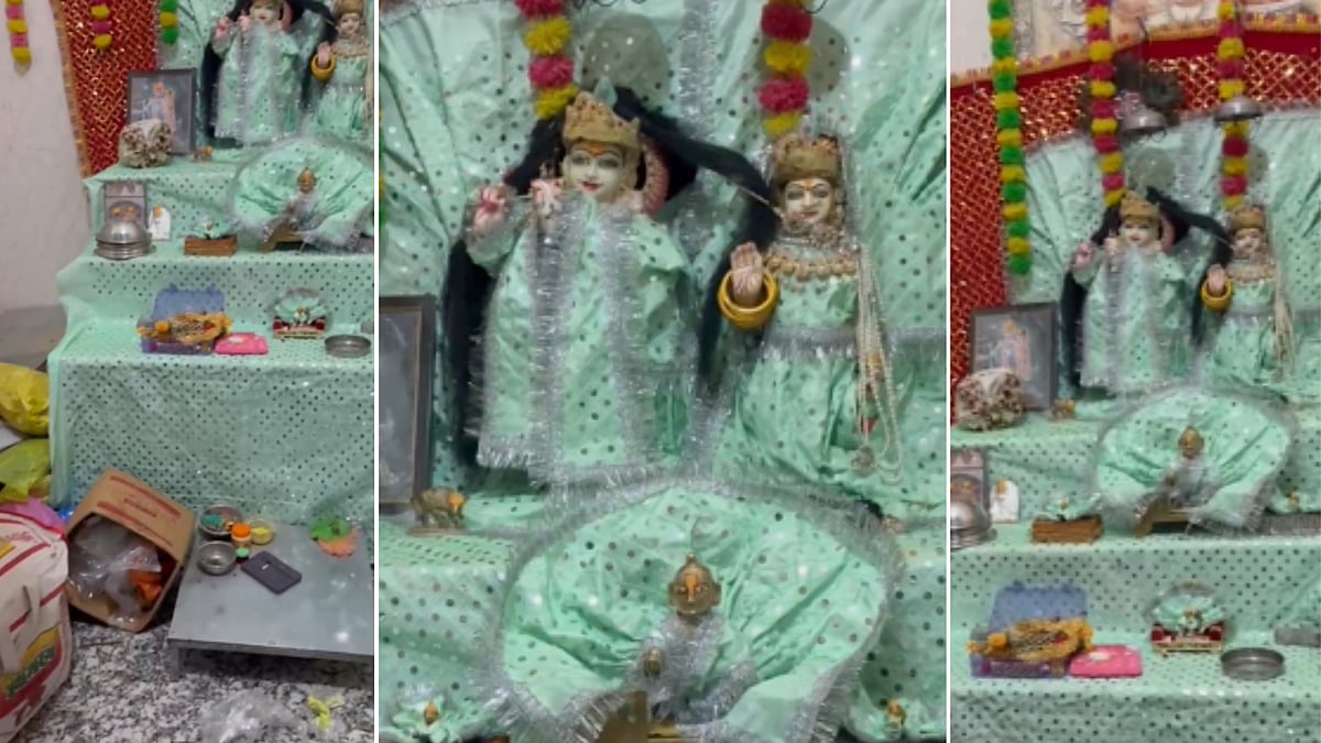 MP News: Gold, Silver Ornaments Worth ₹80K Stolen From Radha-Krishna Temple In Sheopur | FP Photo 