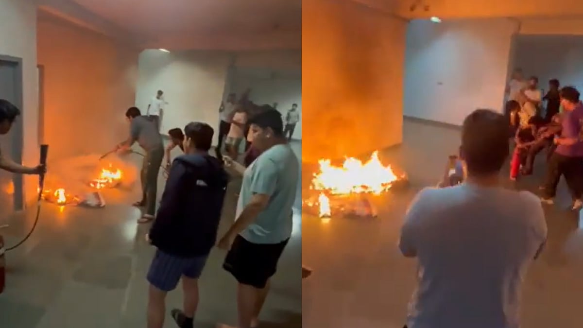 Patiala: ‘Bistar Phoonk Diya?’ Thapar Hostel Fire Video Triggers Jokes As 'Agarbatti' Suspected Behind Blaze