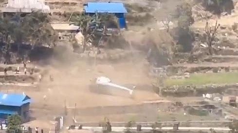 Dramatic Video Captures Exact Moment When Helicopter Crashes In Farmland In Nepal's Khotang; 1 Injured
