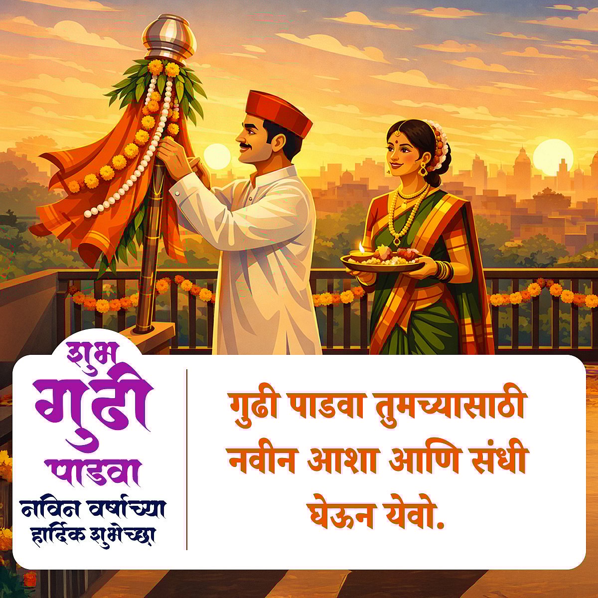 Happy Gudi Padwa 2026: गुढी पाडव्याच्या हार्दिक शुभेच्छा! 25+ Wishes, Messages & Greetings In Marathi To Share With Your Friends & Family On Marathi New Year