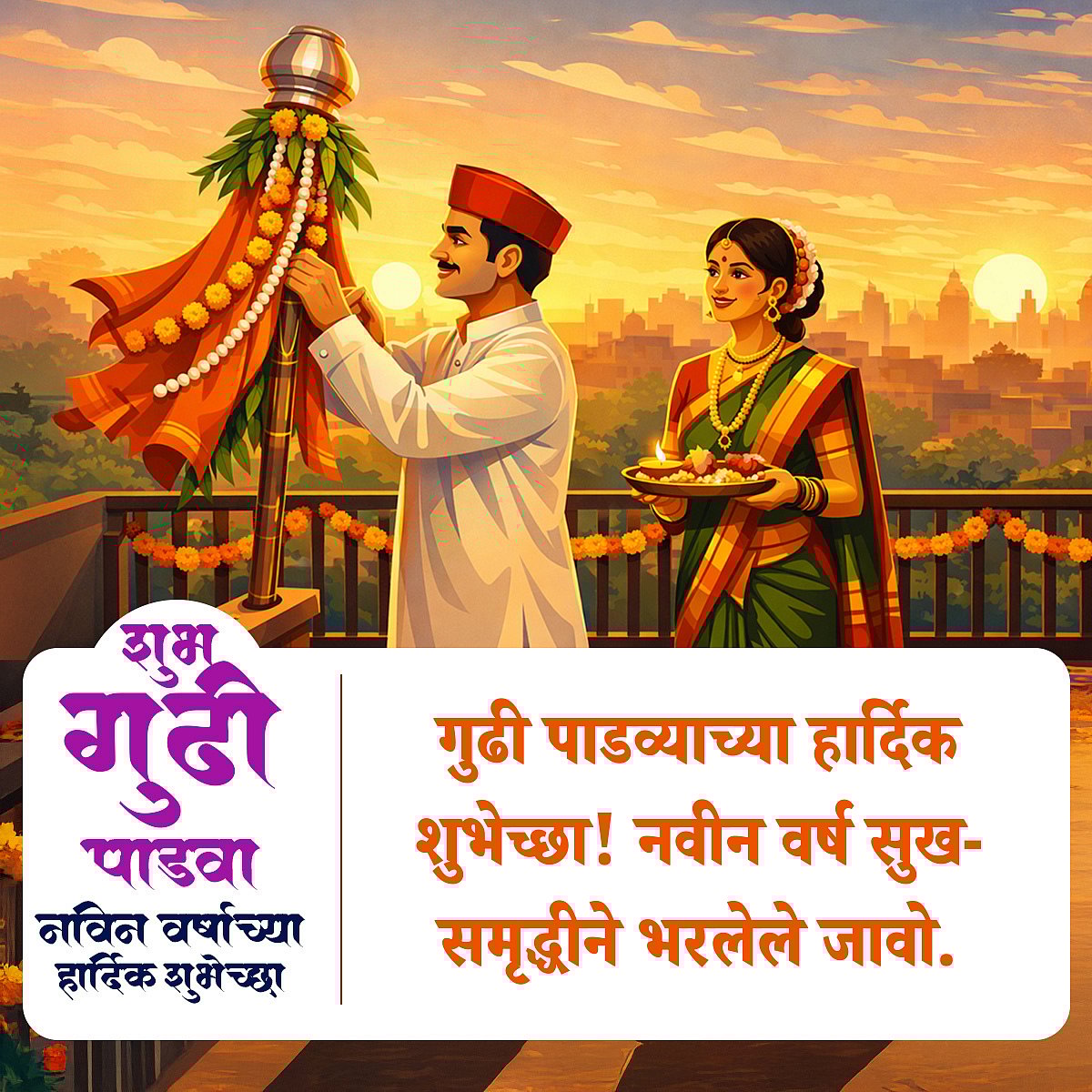 Happy Gudi Padwa 2026: गुढी पाडव्याच्या हार्दिक शुभेच्छा! 25+ Wishes, Messages & Greetings In Marathi To Share With Your Friends & Family On Marathi New Year