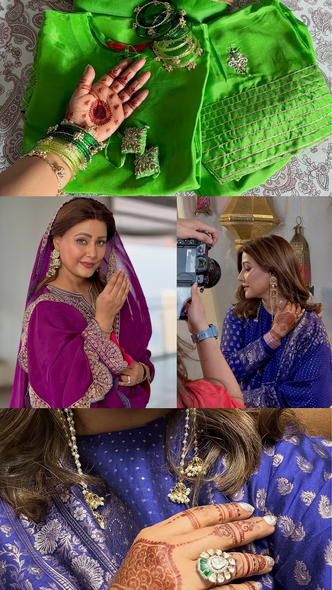 Hina Khan’s Eid Prep Is Pure Festive Vibe; Mehendi, Farshi Salwar And Kashmiri Chudiyan