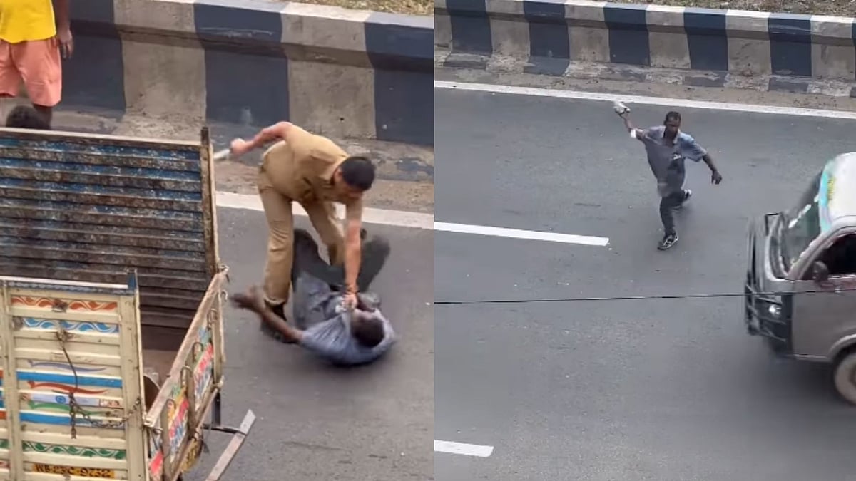 Man Throws Stone On Cop's Vehicle In Kolkata; Humorous Chase Entertains  Internet - VIDEO