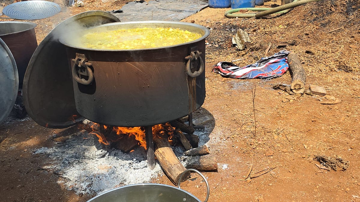Sai Sevak Palkhi Affected by Gas Shortage; Devotees Resort to Traditional Cooking Methods
 | 
