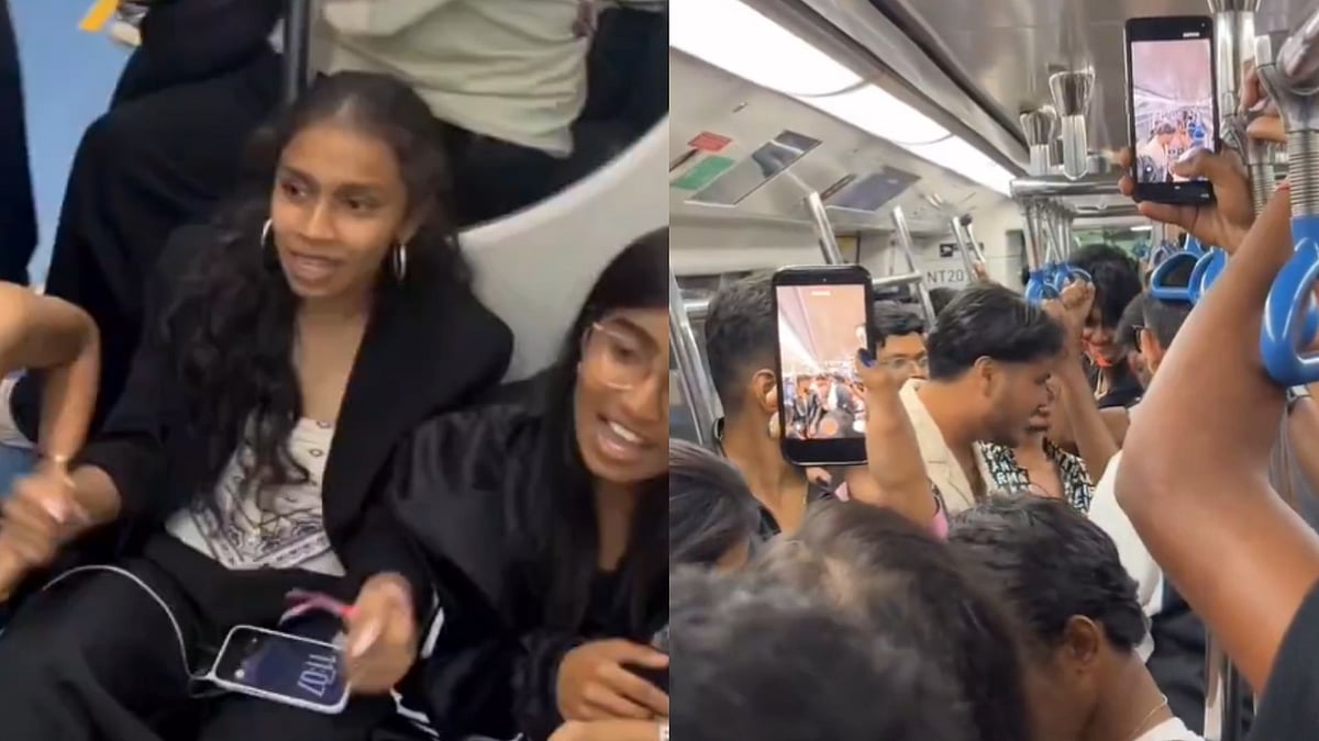 'Bengaluru Metro Or Delhi?': Concert Crowd Singing Inside Train, Sitting On Floor Sparks Outrage Over Passenger Etiquette