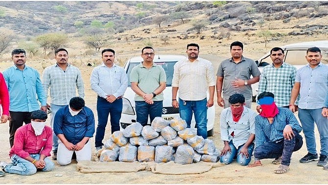 Pune: 72 Kg Ganja Worth ₹19.93 Lakh Seized; 4 Arrested